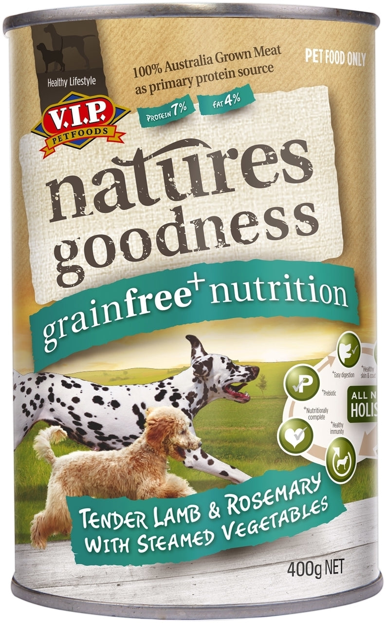 Natures Goodness Grain Free Lamb Rosemary 400g x 12