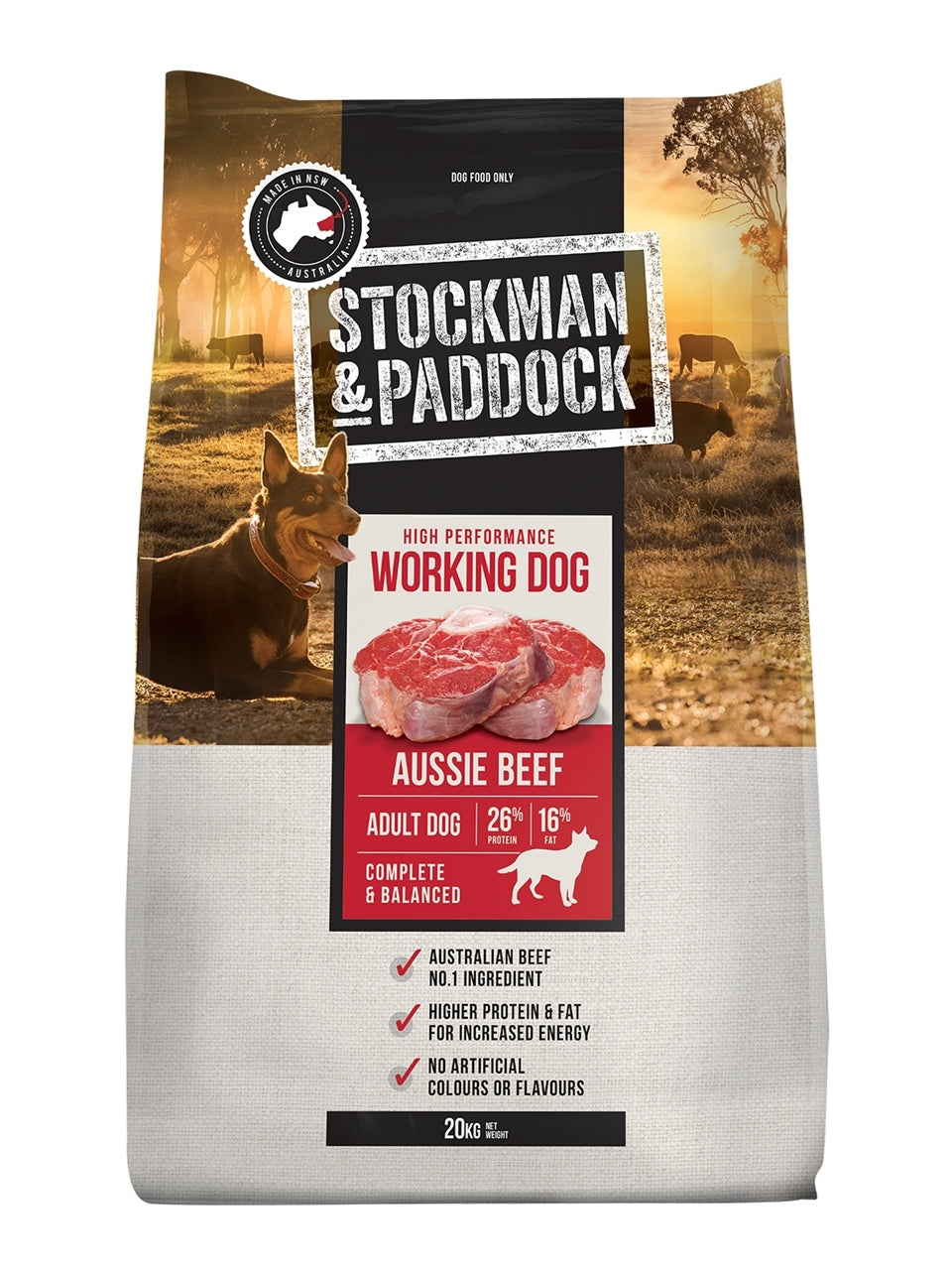 Stockman Paddock Working Dog Beef 20kg x 1 Pet Food Sales