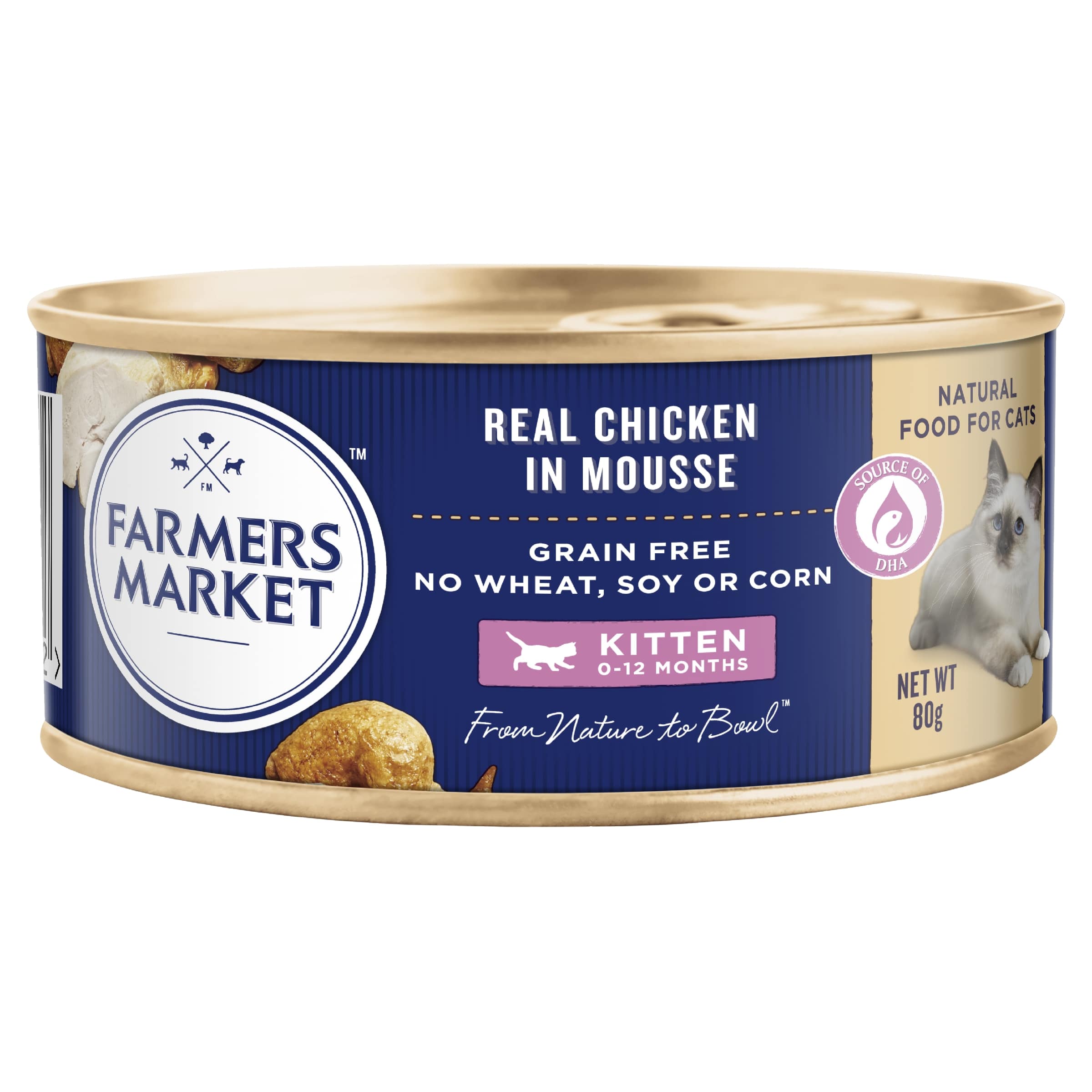 Farmers Market Kitten Real Chicken Mousse 80g x 24 Pet Food Sales